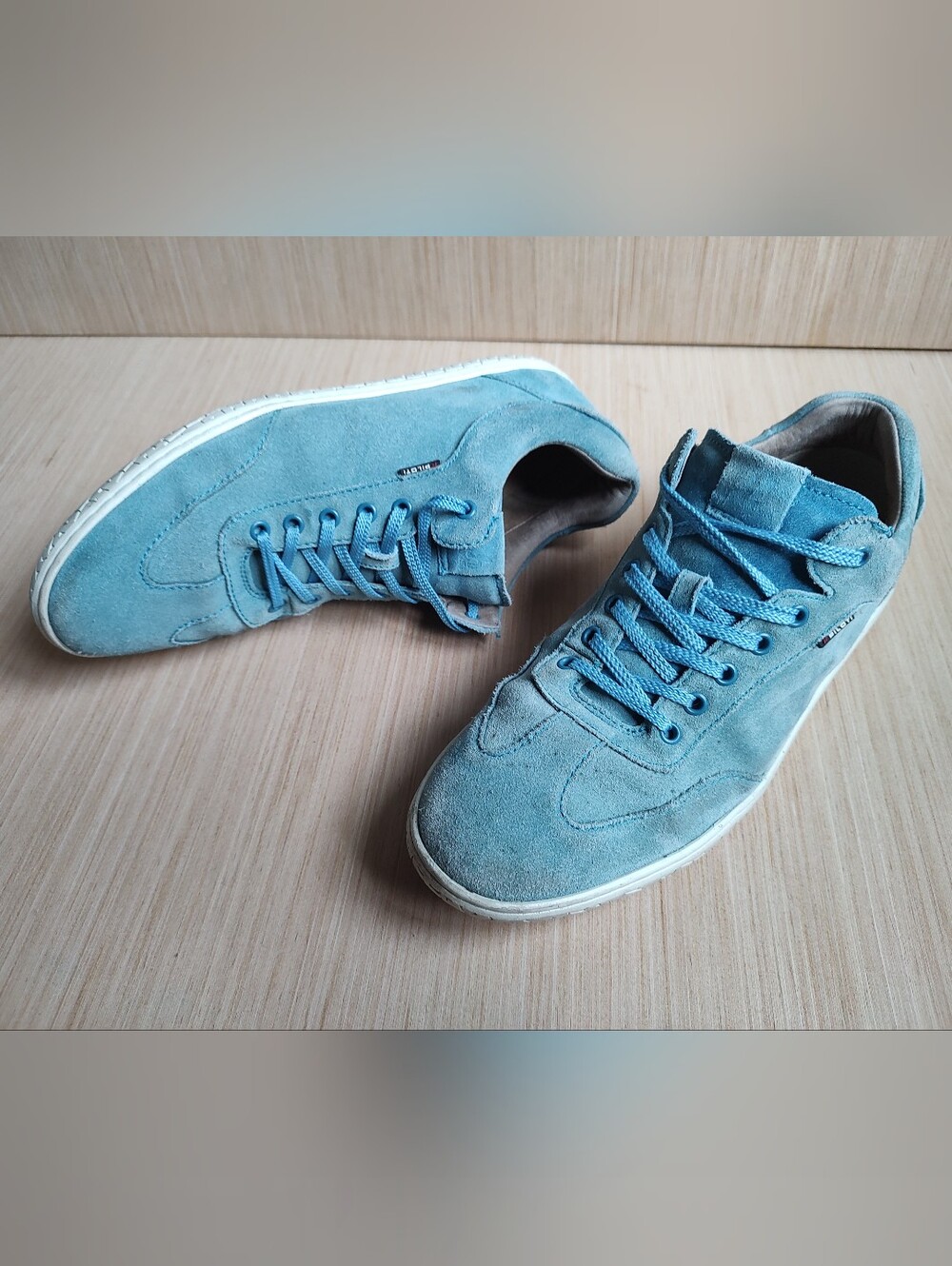 Piloti Shift Driving Sneakers Lace Up Suede Low Top Logo 24H Le Mans Blue US 10
